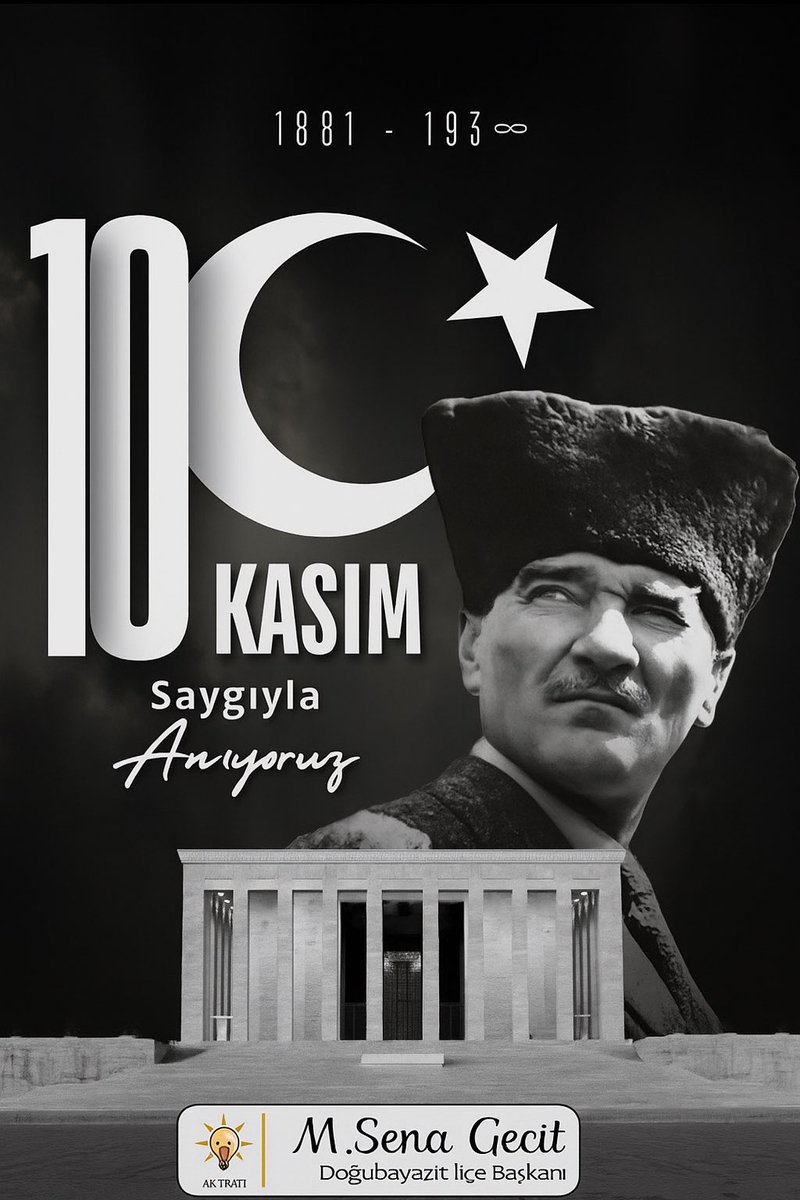 Gazi Mustafa Kemal Atatürk’ü ebediyete intikalinin yıl dönümünde;
saygı, minnet ve özlemle anıyoruz.

 #10Kasım 🇹🇷
