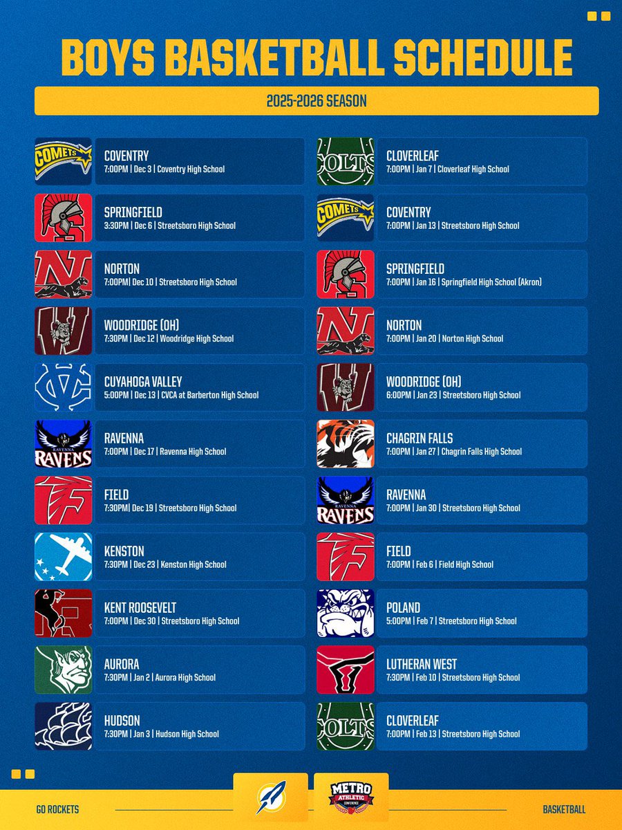 Schedule release for Boys &amp; Girls basketball teams. Good luck this season! 

<a href="/Boro_GirlsBball/">LadyRocketBball</a>