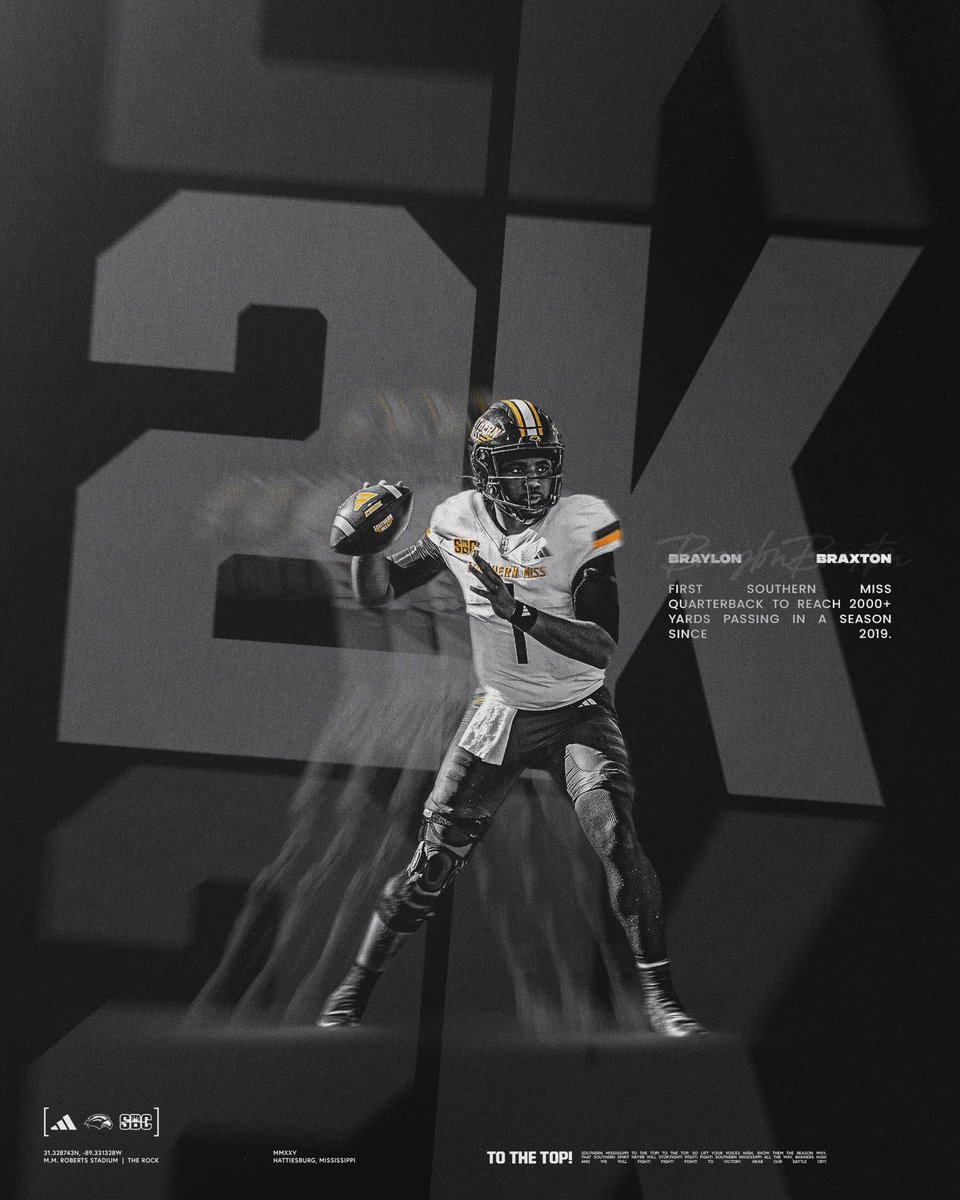 B1 ➡️ 2K

First to reach 2,000+ yards since 2019 🔥 🎯

<a href="/braylon_braxton/">Braylon Braxton</a>