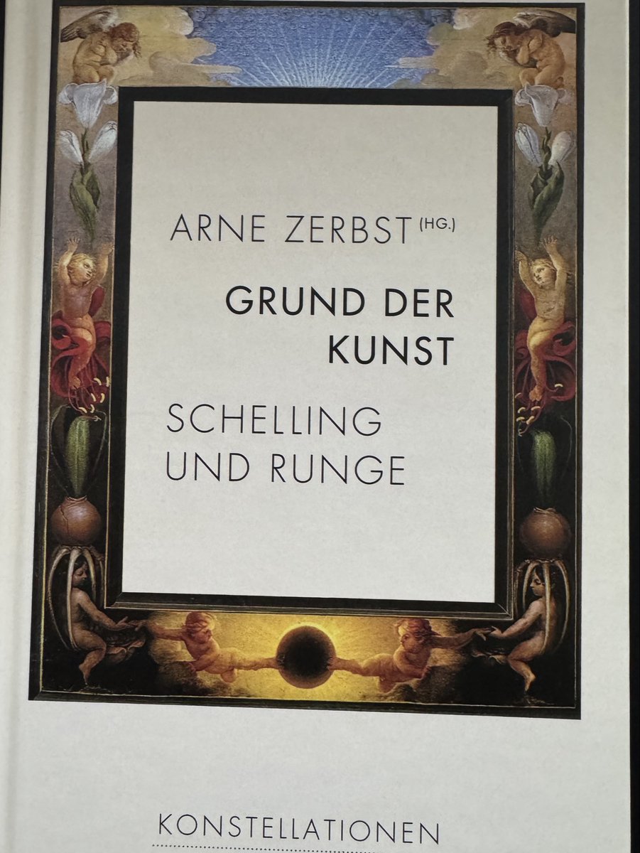 Dank an Arne Zerbst, dessen wunderbares Buch über Schelling und Runge ich gestern in meiner Post fand! Schellings Kunstphilosophie und ihr Bezug auf das Absolute bzw. Gott wird leider immer noch unterschätzt. Dieses Buch kann helfen, die Dinge etwas gerade zu rücken👍🏆