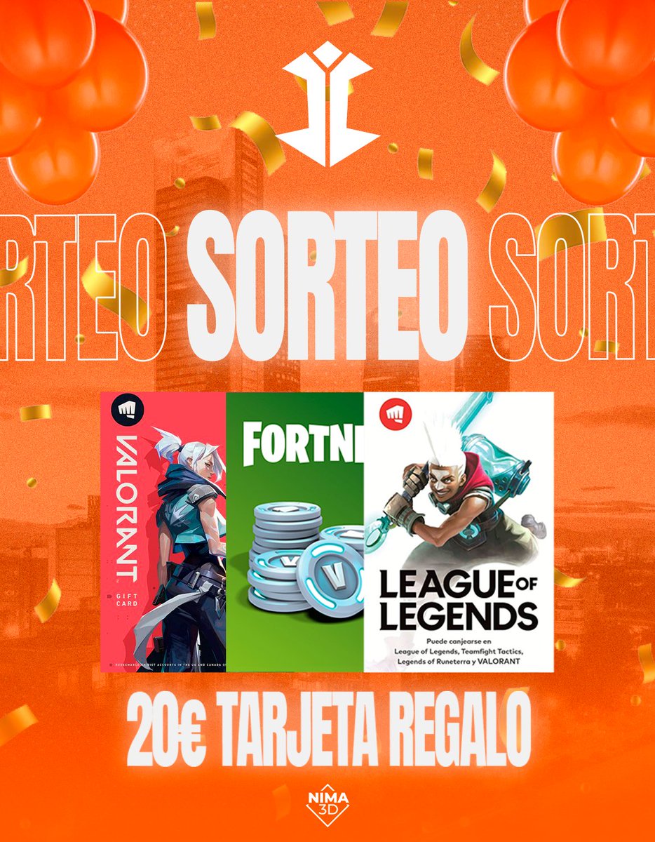 🎁 #SORTEO 🎁

PREMIO
- Tarjeta regalo 20€

REQUISITOS
1️⃣ Mencionar a dos amigos 
2️⃣ 🧡 &amp; 🔁 
3️⃣ Seguir a <a href="/Locked_EU/">Locked Esports</a> en Twitter 

¡El 30 de noviembre se daremos al ganador en nuestras redes sociales!
