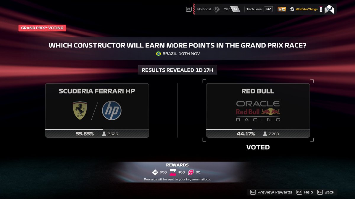 WolfsterThingF1's tweet photo. I feel bad for everyone that voted for Ferrari in F1 25... https://t.co/D6MjHGfDm8