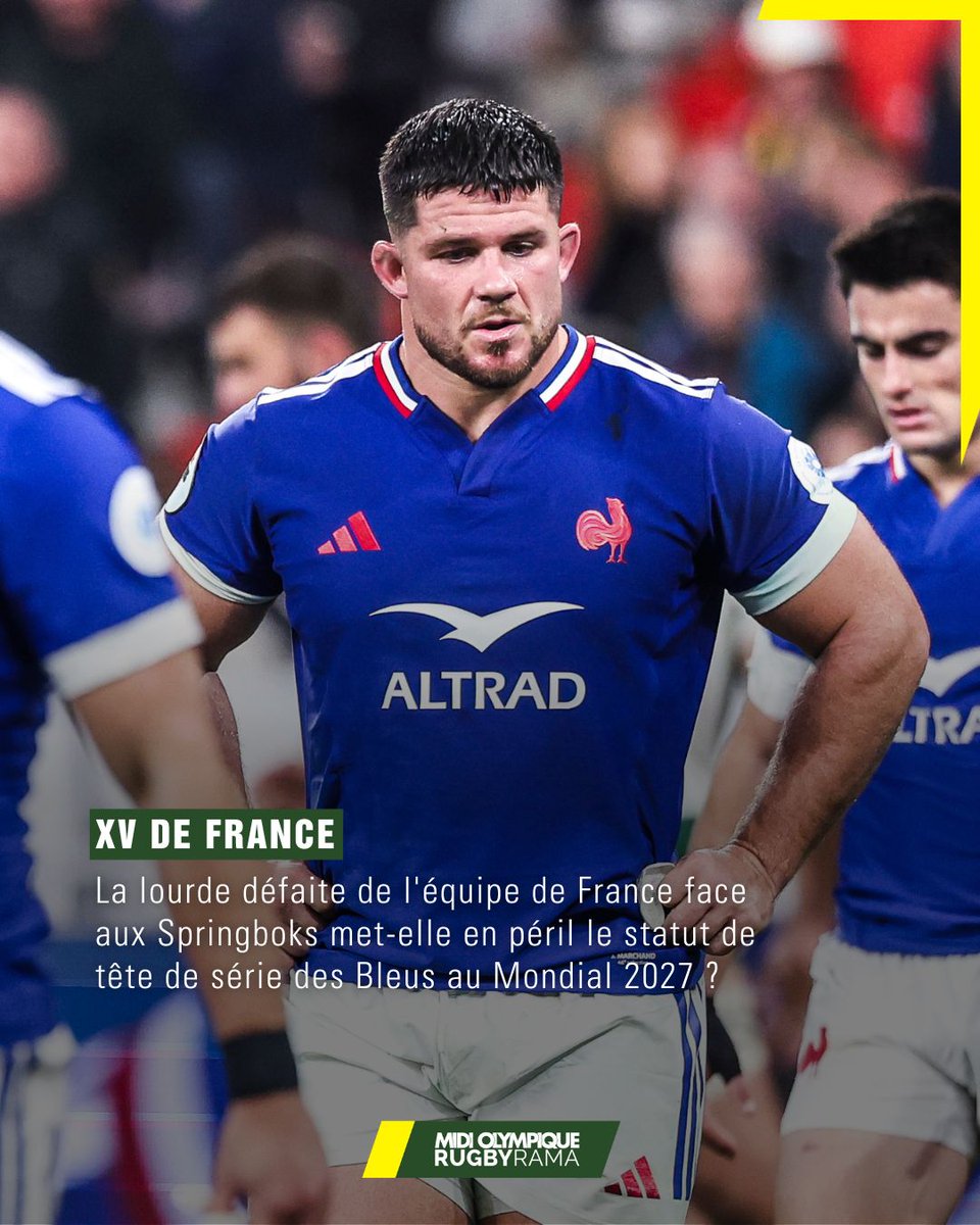 La tournée d’automne déterminera le classement World Rugby utilisé pour le tirage des poules de la prochaine Coupe du monde. Après leur défaite contre les Boks, les Bleus doivent retrouver la victoire pour ne pas être inquiétés.

Les explications : shorturl.at/YokHQ
