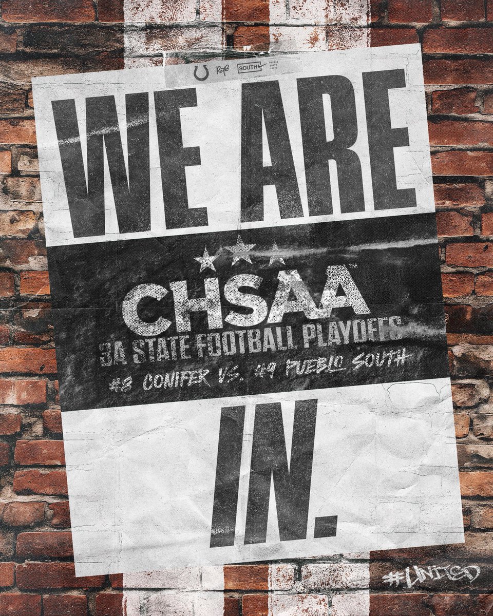 PuebloSouthFB's tweet image. 𝐅𝐎𝐑𝐓𝐘 𝐄𝐈𝐆𝐇𝐓 𝐌𝐎𝐑𝐄.

Your Pikes Peak League Champions earned 48 more minutes and another week together as we are headed to #8 Conifer on Friday Night for the opening round of the 2025 Class 3A State Football Playoffs. 

We are incredibly honored to represent…