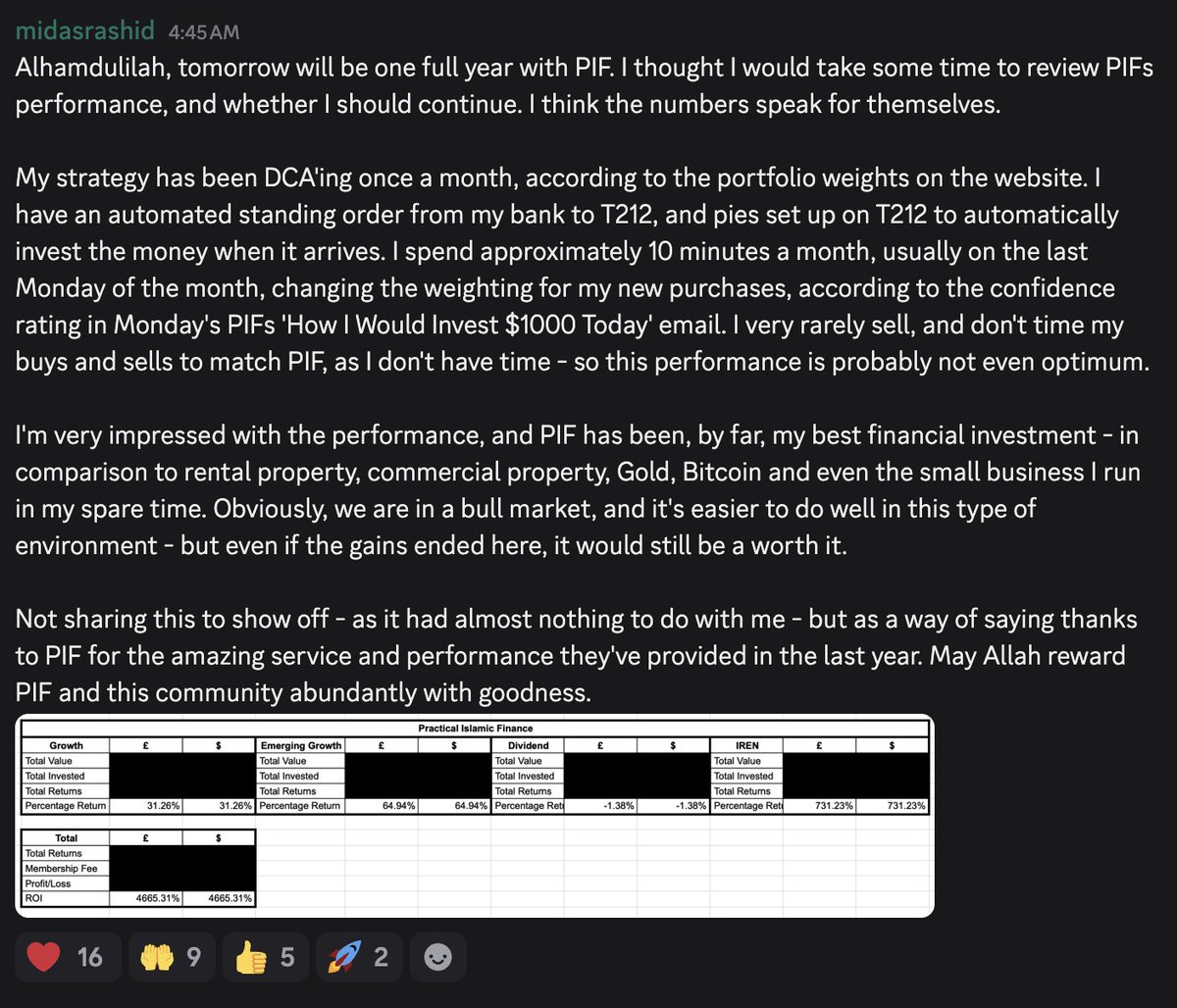 PracticalIF's tweet image. Love hearing how PIF is helping members grow their portfolios with confidence.

Join our community: app.practicalislamicfinance.com/plans/