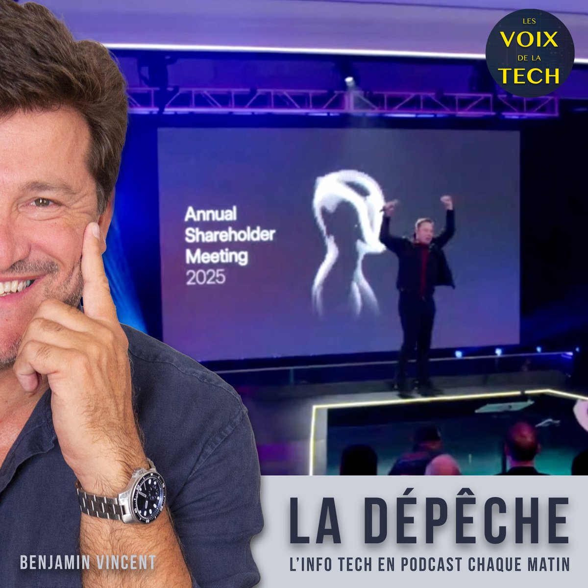 benjaminvincent's tweet image. Séance de rattrapage : voici &quot;La dépêche&quot; consacrée à l&apos;approbation du pactole de 1.000 milliards $ pour #ElonMusk par l&apos;assemblée générale des actionnaires de #Tesla... s&apos;il atteint tous les objectifs prévus dans dix ans.
🎧 lesvoixdelatech.com : abonnez-vous au #podcast…