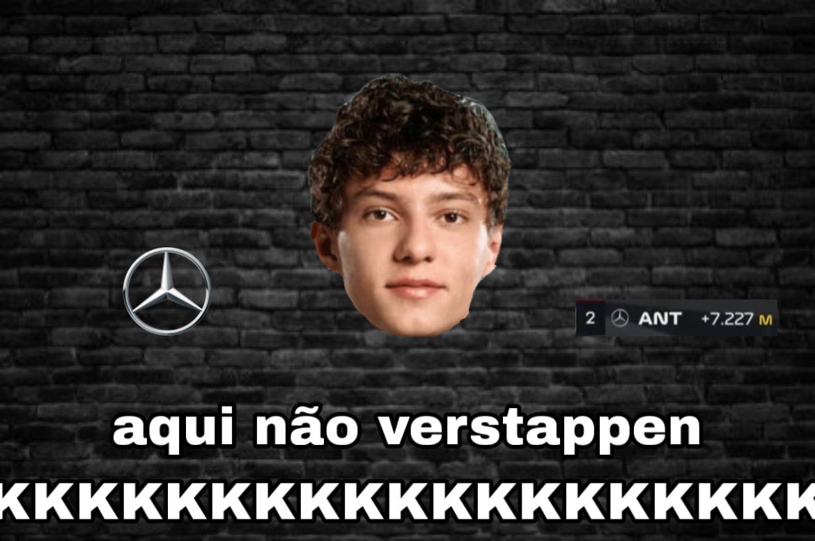cabaredaf1's tweet photo. antonelli nao deixou o verstappen passar KKKKKKKKKKK https://t.co/eskA0nJqaq