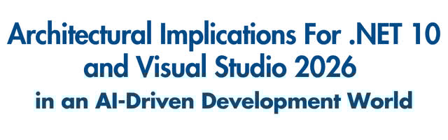 ClearMeasure's tweet image. This webinar dives into what is possible now with Visual Studio 2026 and .NET 10 regarding AI-Driven Development.     
Check out the webinar: bit.ly/47Ddl9f   

#SoftwareEngineering, #AIDrivenDevelopment, #VisualStudio2026, #DotNet10, #Webinar