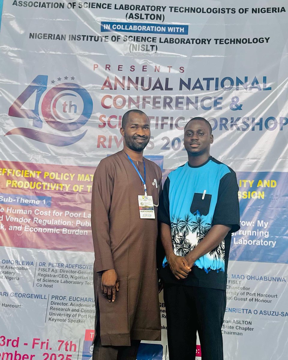 adonorosagie's tweet image. Huge thanks to ASLCN &amp;amp; NISLT for hosting an impactful 40th Annual Conference &amp;amp; Scientific Workshop. The focus on&quot;Efficient Policy Matrix&quot; was timely &amp;amp; highly informative. Already looking forward to the next 
#RIVERS2025Closed #ScienceLaboratory #PostConference #PolicyAndPractice