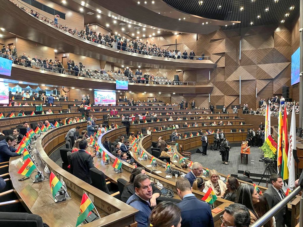 IndiainBolivia's tweet photo. Representando al Gobierno y al pueblo de la India en la ceremonia de investidura del honorable Presidente, Sr. Rodrigo Paz Pereira @Rodrigo_PazP el honorable ministro de Estado de Asuntos Exteriores y Textiles, Shri Pabitra Margherita, @PmargheritaBJP, asistió al acto oficial.

Felicitó al presidente y expresó el compromiso de la India de colaborar en áreas de interés mutuo para fortalecer aún más las relaciones bilaterales entre ambos países.

@MEAIndia
@PMOIndia
@narendramodi
@DrSJaishankar
@AmbRohitV
@IndianDiplomacy

--

Representing the Government and People of India in the inauguration ceremony of Hon'ble President Mr Rodrigo Paz Pereira, Hon'ble Minister of State for External Affairs and Textiles Shri Pabitra Margherita @... attended the official function. 

He congratulated the President and expressed India's commitment to work together on areas of mutual interest to further strengthen the bilateral ties between the two countries.