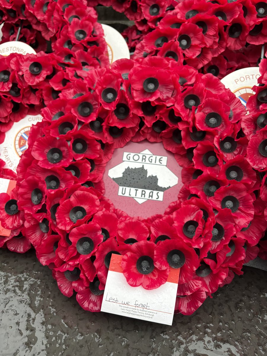An absolute privilege to lay this wreath on behalf of the <a href="/GorgieUltras/">Gorgie Ultras</a> today. 

Thank you for giving up your tomorrow, so we can have our today. Lest we forget 🇱🇻❤️