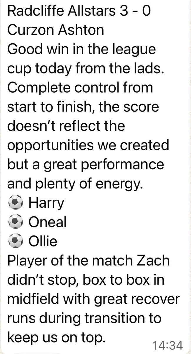 Cup success for our U16 Allstars ⬇️💙💛⚽️