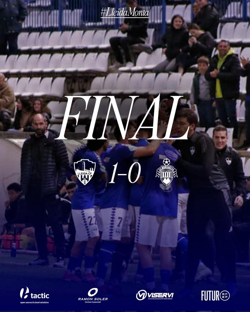 FINAL 📢‼️ | VICTÒRIA del Lleida CF ⚽️ 

Lleida CF 1-0 CF Montañesa

 🔵 #LleidaMonta