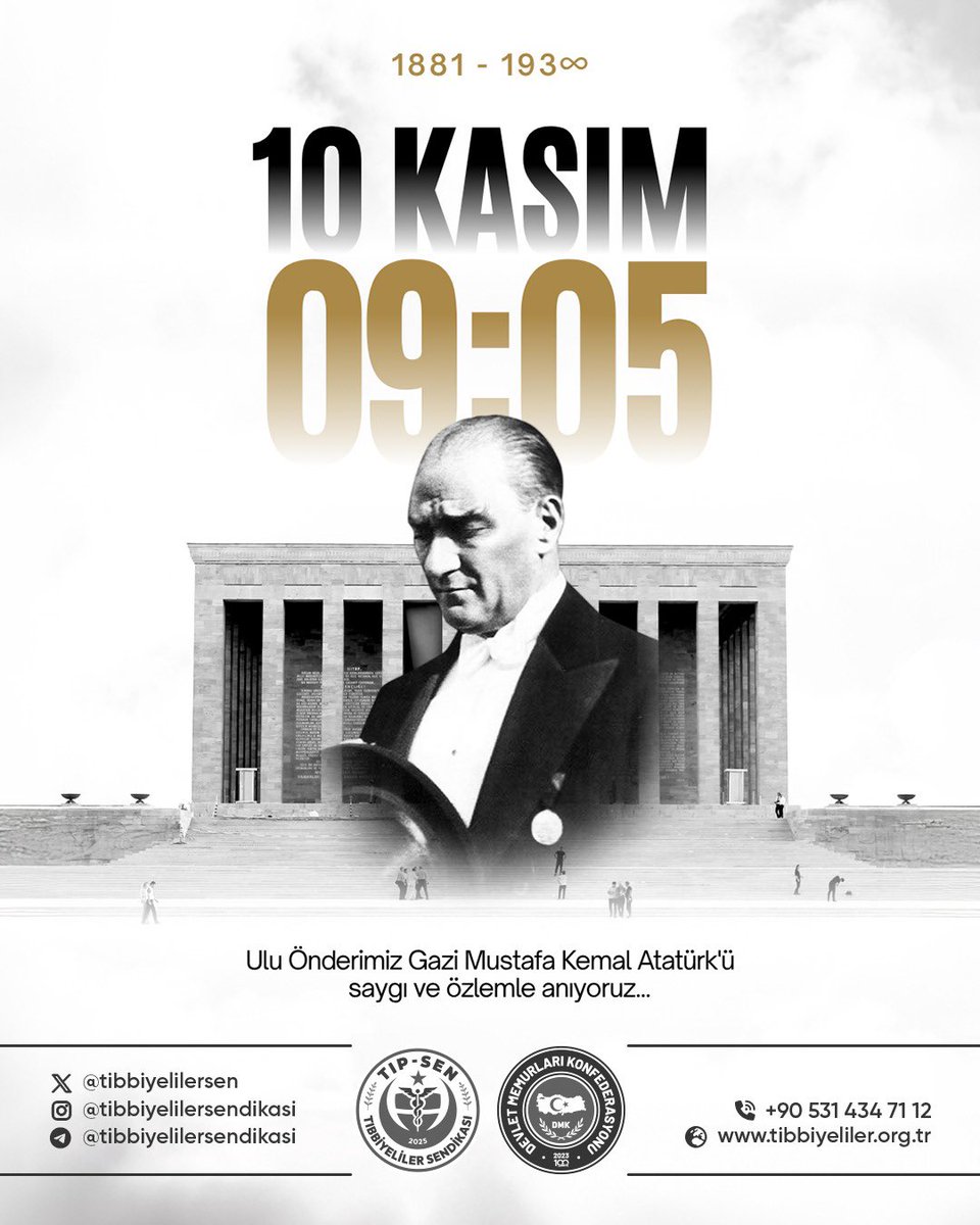 🖤 10 Kasım – Minnet, Özlem ve Rahmetle…

Cumhuriyetimizin kurucusu, büyük önder Gazi Mustafa Kemal Atatürk’ü aramızdan ayrılışının yıl dönümünde saygı, rahmet ve sonsuz minnetle anıyoruz.

Bizler, onun “Beni Türk hekimlerine emanet ediniz” sözlerini şeref nişanı kabul eden