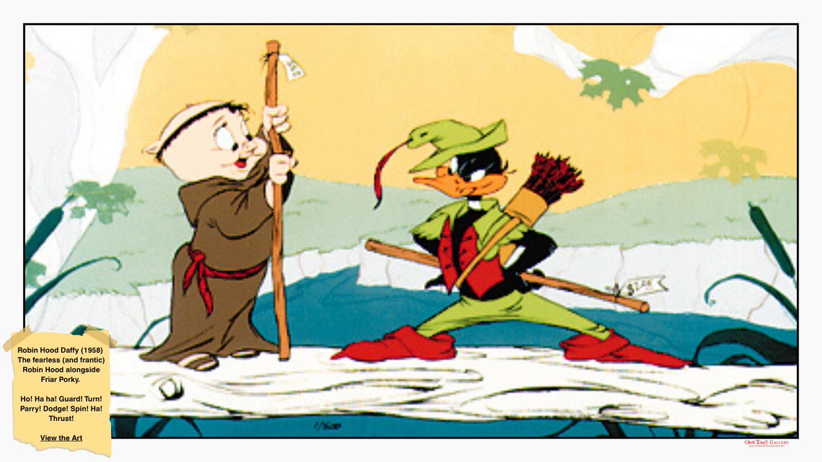 Step inside the Chuck Jones Gallery and see Chuck Jones’ genius up close! 🖌️

From sketches and layouts to limited editions, discover the art that brought Bugs, Daffy, and Looney Tunes magic to life.

#ChuckJones #RobinHoodDaffy #LooneyTunes #ChuckJonesGalleries #AnimationArt