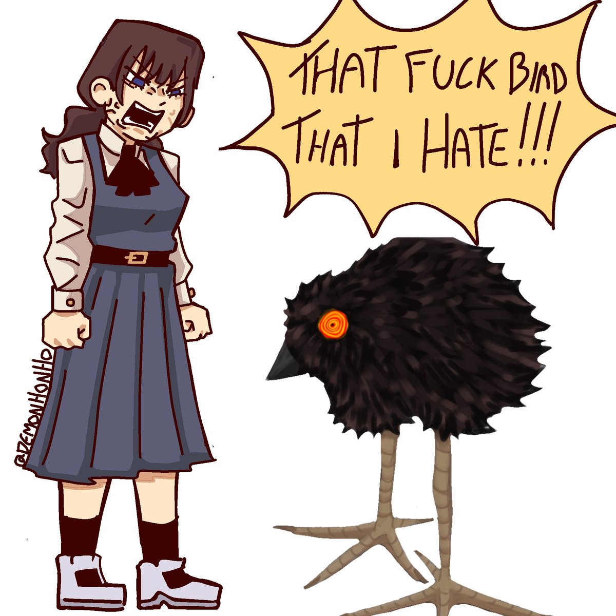 Demonhonho's tweet image. &quot;Asa, What demon is disrupting your life?&quot;
#asamitaka #yoru