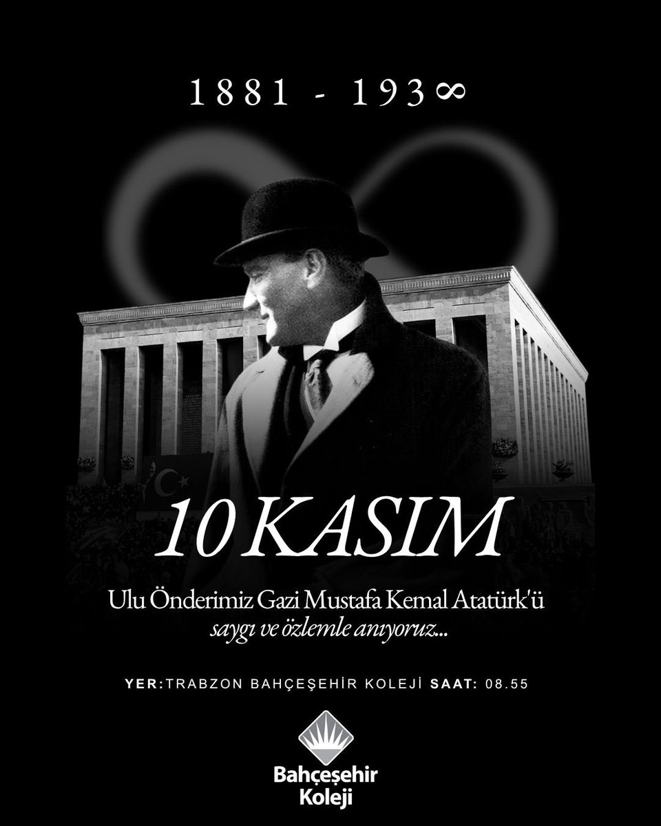 Ulu Önderimiz Gazi Mustafa Kemal Atatürk’ü,
aramızdan ayrılışının yıldönümünde
saygı, minnet ve özlemle anıyoruz. 🇹🇷

#10Kasım #Atatürk #BahçeşehirKoleji