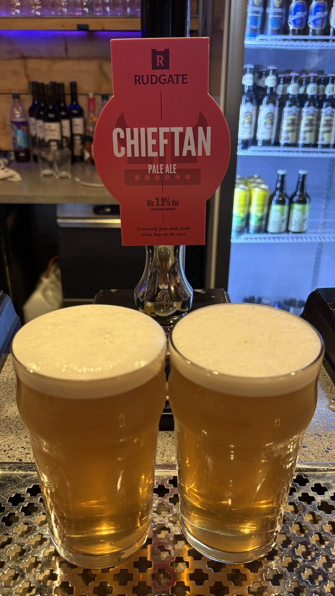 KirkStan's tweet image. Another superb Sunday afternoon session guest #RealAle @QuirkyAles Church #Garforth…. @Lynne_Kirk &amp;amp; I Loved this “Chieftan” from @rudgatebrewery….In a semi appropriate glass! 🍻😜👍 Cheers