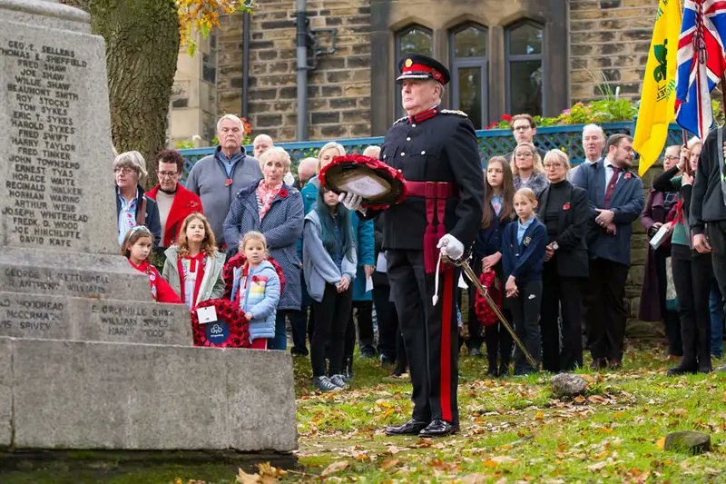 jonhammondtweet's tweet photo. An honour to represent @LordLtWY at Honley today. An excellent service at St Mary's and a very touching wreath ceremony. #lestweforget @PoppyLegion https://t.co/Aj7SGe10bX
