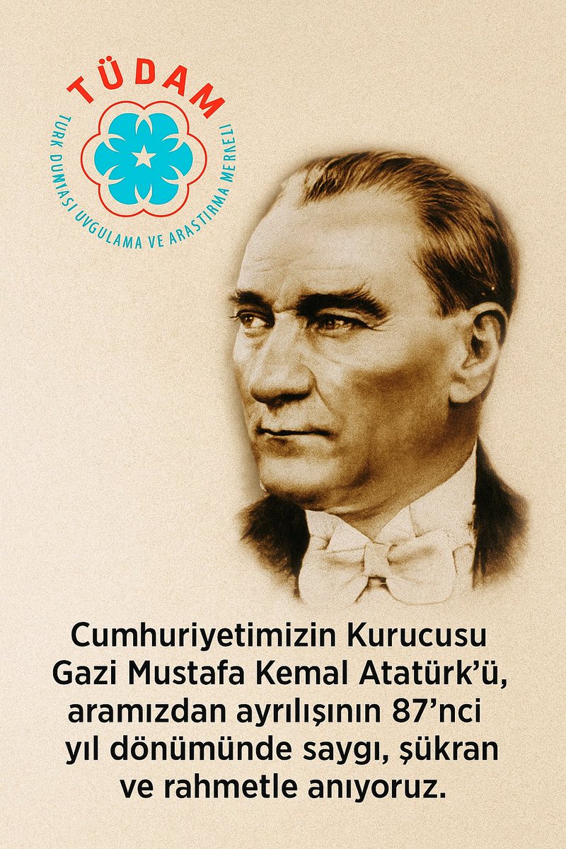 Cumhuriyetimizin Kurucusu Gazi Mustafa Kemal Atatürk’ü, aramızdan ayrılışının 87’nci yıl dönümünde saygı, şükran ve rahmetle anıyoruz.