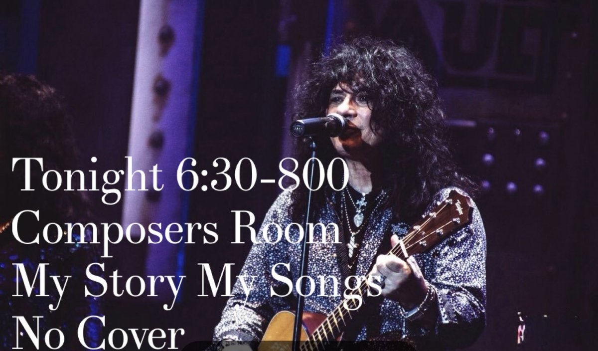 Tonight Composers Room 6:30-8:00 no Cover “My Story My Songs” Come and See the Show it’s Dynamo