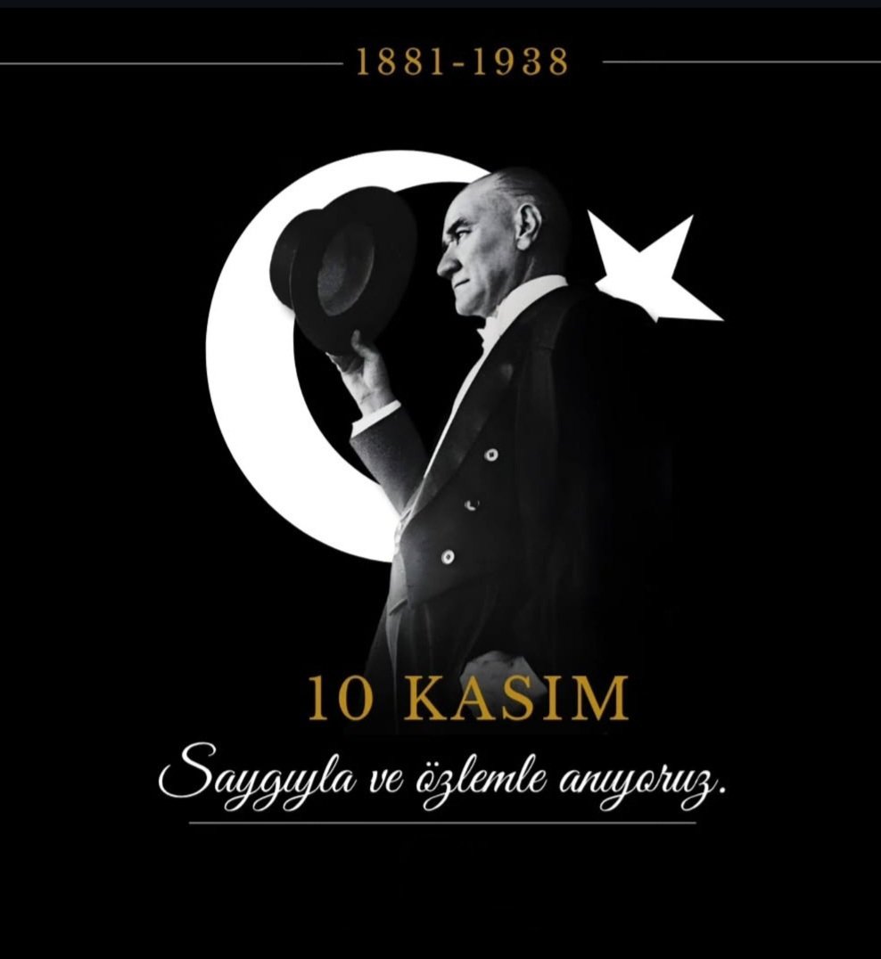oguzcaylar's tweet photo. Cumhuriyetimizin kurucusu Gazi Mustafa Kemal Atatürk’ü, ebediyete intikalinin 87. yılında saygı, rahmet ve minnetle anıyoruz.” 🇹🇷
#atatürk #10Kasim https://t.co/j9OmUqabzB