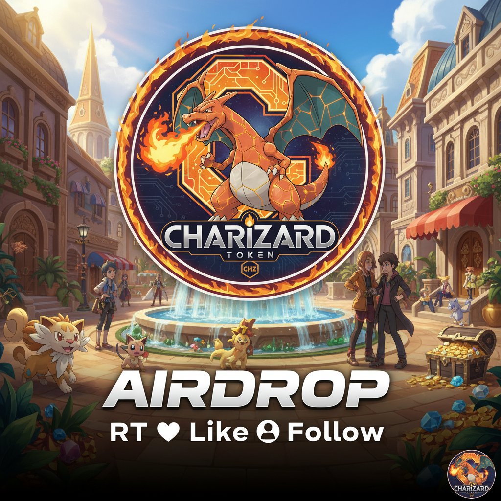 Token_Charizard's tweet image. This is not a public drop. It’s a closed circle for the sharpest players. 🧠💎

💰 300,000 $CHZ waiting for 2,000 wallets.

1️⃣ Follow
2️⃣ RT + LIKE
3️⃣ Drop your $SOL address 👇

🟢 Visit our website charizardtoken.vercel.app

#SolanaAirdrop  #Airdrop