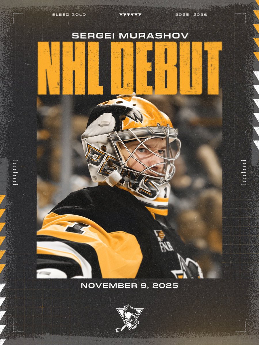 Sergei Murashov makes his NHL debut today in Pittsburgh v. the LA Kings!

Congratulations, Sergei!! 🎉