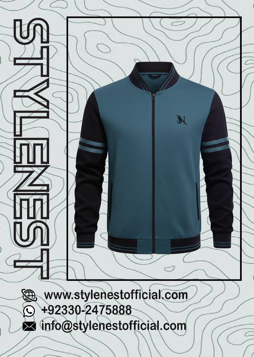 STYLENEST1's tweet photo. Stylenest logo Zip-Up Jacket | Available in Multiple Colours and sizes.
✅ Soft &amp; durable fabric
✅ Stylish contrast sleeves
✅ Comfortable fit
✅ Unisex design
According to the Customer.
Start Your Brand Clothing production with us!
✅Custom Garment Manufacturing Company ✨ https://t.co/q12pkxm6gO
