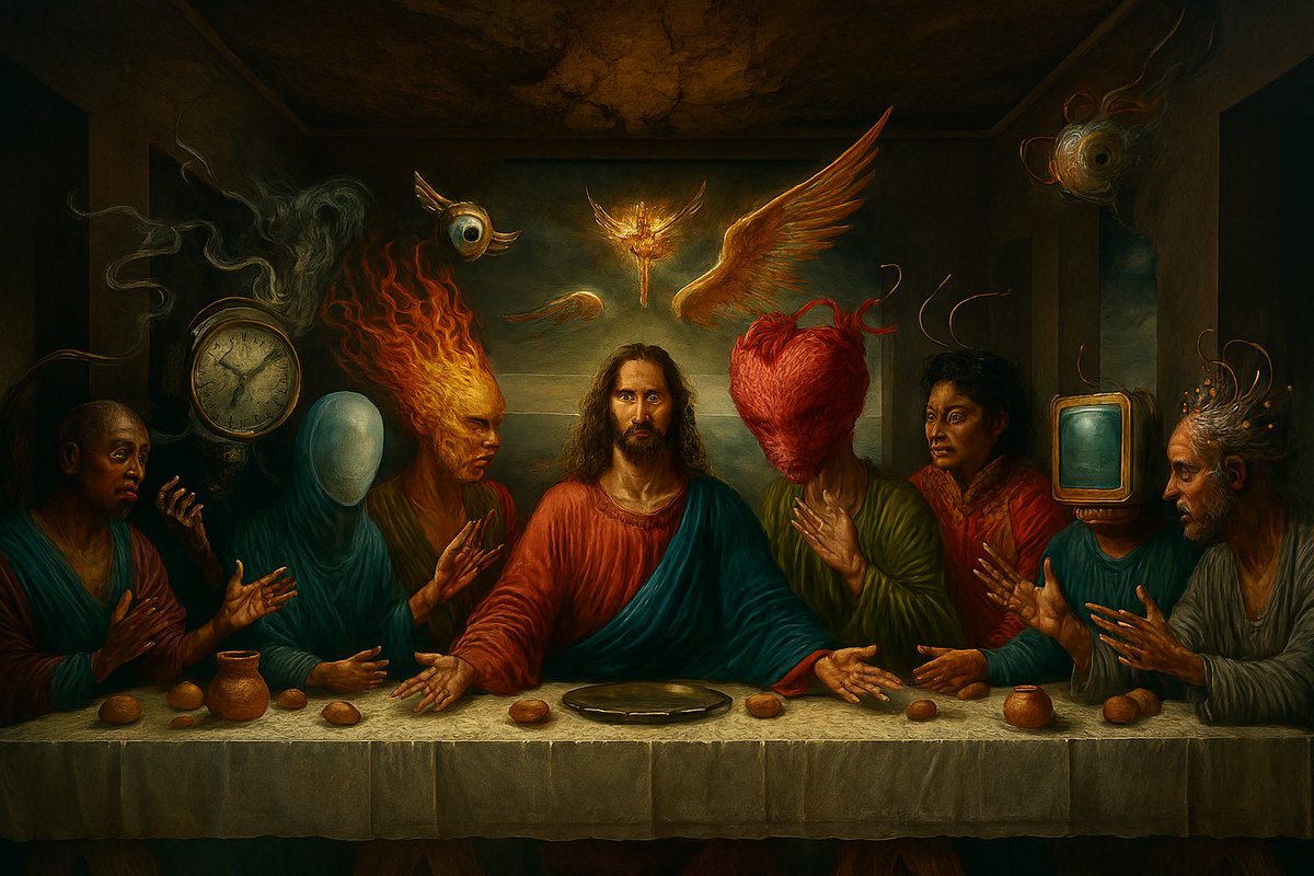 What would have happened if the Last Supper had been different? With other characters? We’ll never know.“​​​​​​​​

#AIArtWork #AIArt #AIArtists 
#AI #AIArt #ArtificialIntelligence #GenerativeAI #AIArtCommunity #DigitalArt #Technology #Innovation