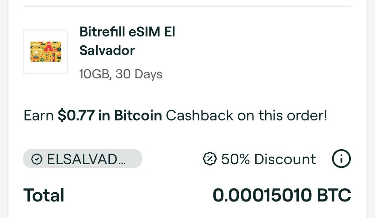 El Salvador is #Bitcoin buzzing this month ⚡️ From <a href="/btchistoricosv/">Bitcoin Historico</a> to <a href="/AdoptingBTC/">Adopting Bitcoin</a> and many other side events makes for great times to build &amp; stack memories 🏄‍♂️🌋🇸🇻  Stay online with 50% off <a href="/Bitrefill/">Bitrefill</a> eSIMs when you use code “ELSALVADOR”