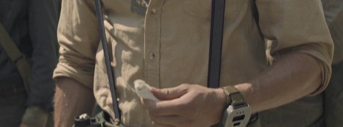 might be missing some but i noticed stebbins holds his rabbits foot after night 2, when art dies, and at the very start