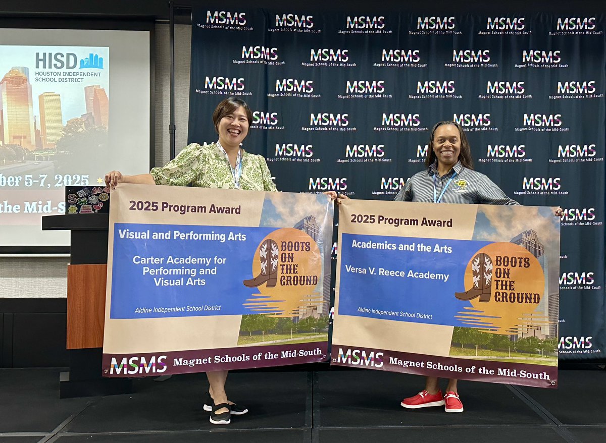 Proud to share the amazing things happening in our <a href="/AldineChoice/">Aldine ISD Choice Schools</a> schools with my incredible Aldine family! Honored to present our work and celebrate our achievements <a href="/Carter_AISD/">Carter Academy</a> &amp; <a href="/ReeceAcademy/">Reece Academy AISD✨</a> at the <a href="/magnetmidsouth/">magnetmidsouth</a> Conference — together we keep shining! 🎉✨ #aldinestory
