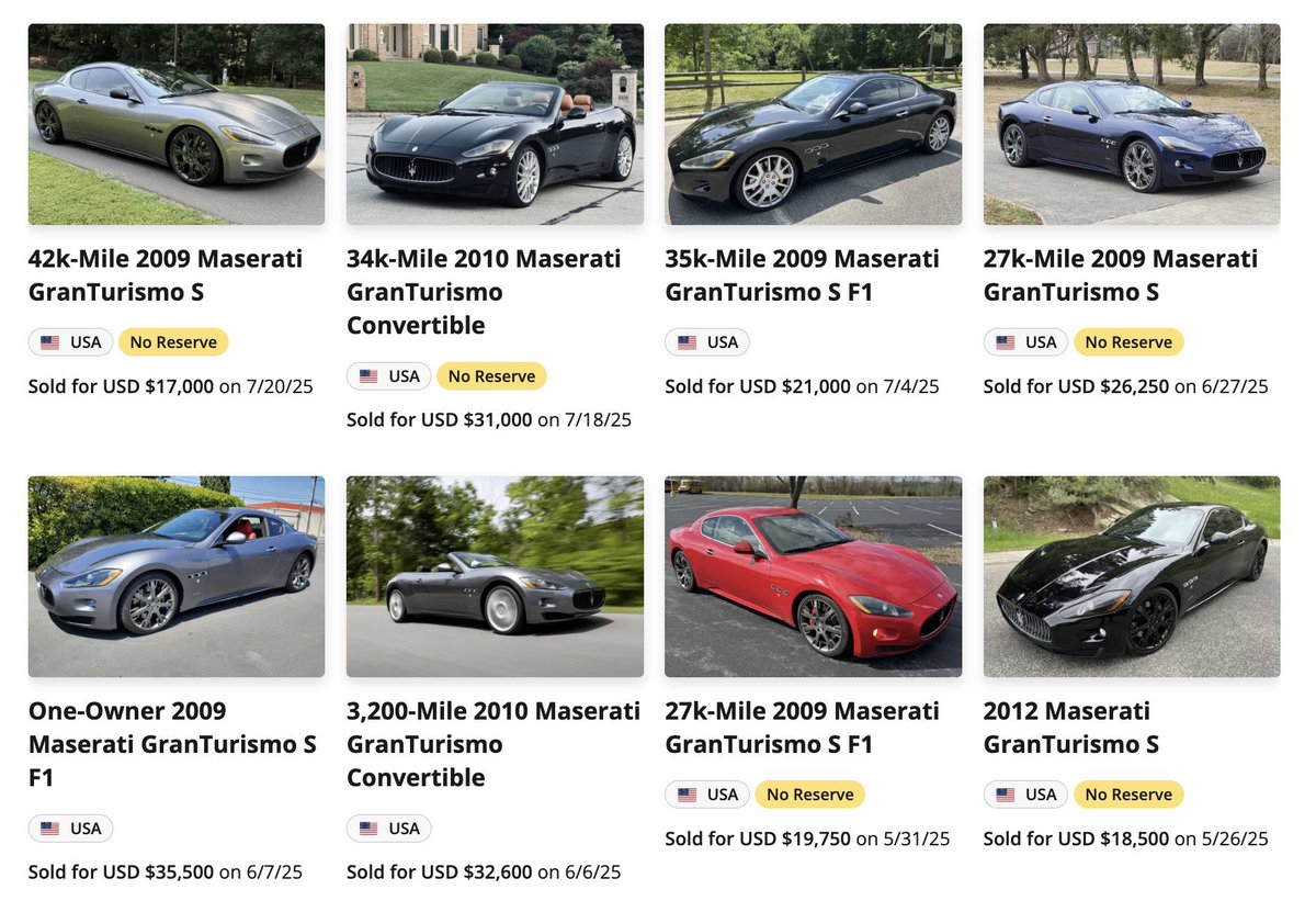 El chino dice que es demencial el color de la Gran Turismo.
Para mí es más demencial la depreciación que el modelo padece en todo el planeta, salvo en Argentina 🤣
En 🇦🇷 llegan a pedir $385,000, mientras en 🇺🇸 las compras desde $ 17,000.
Lo absurdo en su máxima expresión.