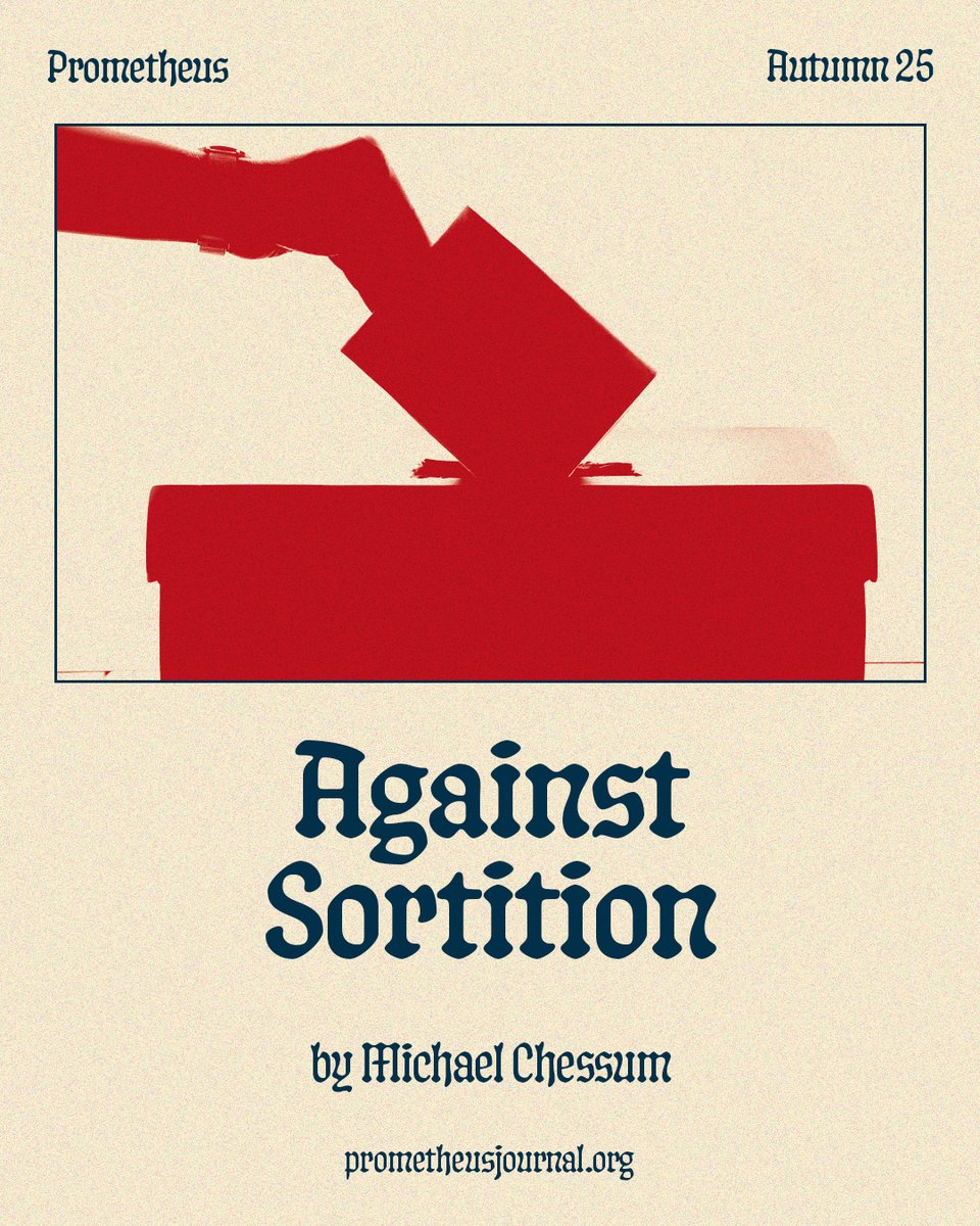 Your Party has launched its sortition process today.

Ask yourself: will all of the celebs and bag carriers have to apply? No, obviously not. Some members are more equal than others.

This isn’t a bold democratic experiment. It's a stitch up. Full piece for <a href="/Prometheus_Jrnl/">Prometheus Journal</a> below