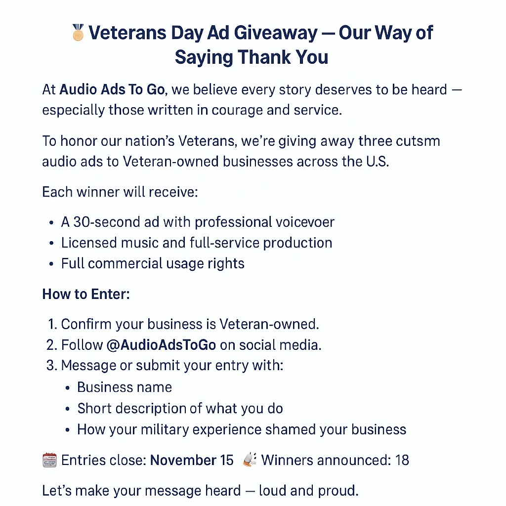 AudioAdsToGo's tweet image. 