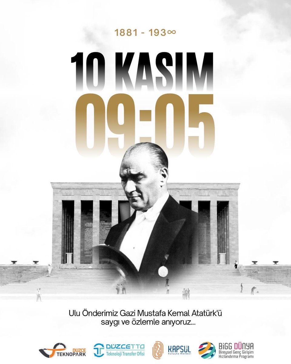 “Benim naçiz vücudum elbet bir gün toprak olacaktır; ancak Türkiye Cumhuriyeti ilelebet payidar kalacaktır.” 
Gazi Mustafa Kemal Atatürk

Ulu önderimiz Gazi Mustafa Kemal Atatürk'ü saygı ve özlemle anıyoruz. 🇹🇷