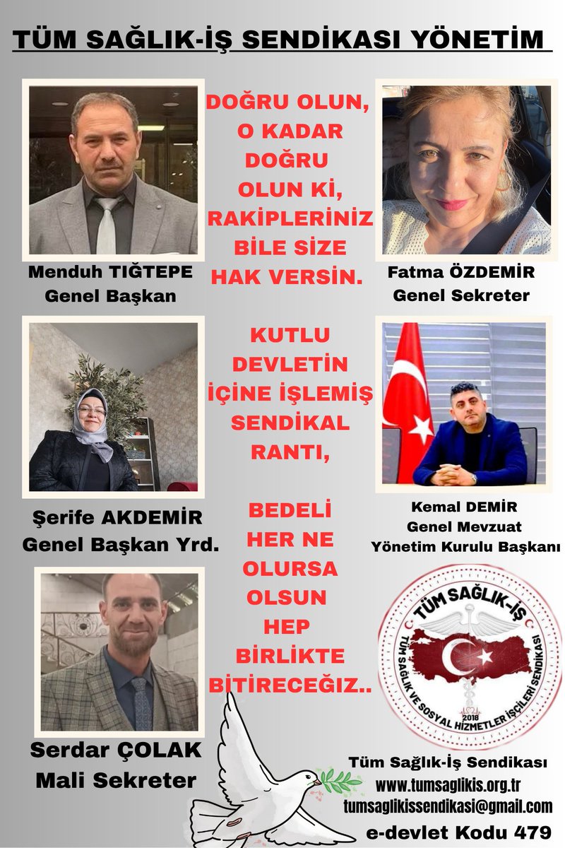 #TümSağlıkİş_Sendikası
 #Yönetim #Kurulu;

#EmekEnBüyükDeğerdir
tumsaglikis.org.tr
