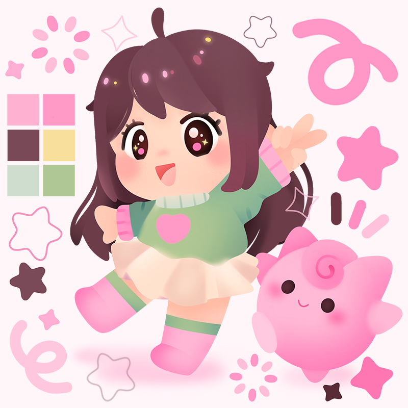 ‧  ˚ ✧Chibi trainer + mini pokémon YCH‧  ˚ ✧🩷
This is my first time doing a more detailed YCH! I don't know if anyone will be interested, but I'll leave the link below in case you want to check it out! ✨