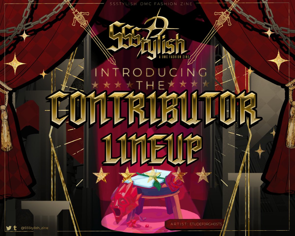 ✨CONTRIBUTOR LINEUP✨

With all the spotlights done, let's see the final cast for this performance!⚔️🩸

More info on the zine: ssstylishzine.carrd.co✨