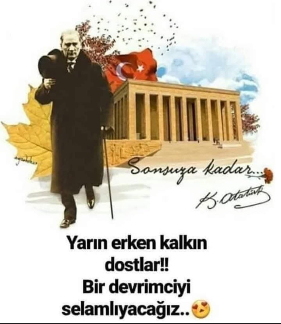 Saygı ve özlemle Atatürk’ümüzü anıyoruz.
İzindeyiz ATAM

#10Kasım