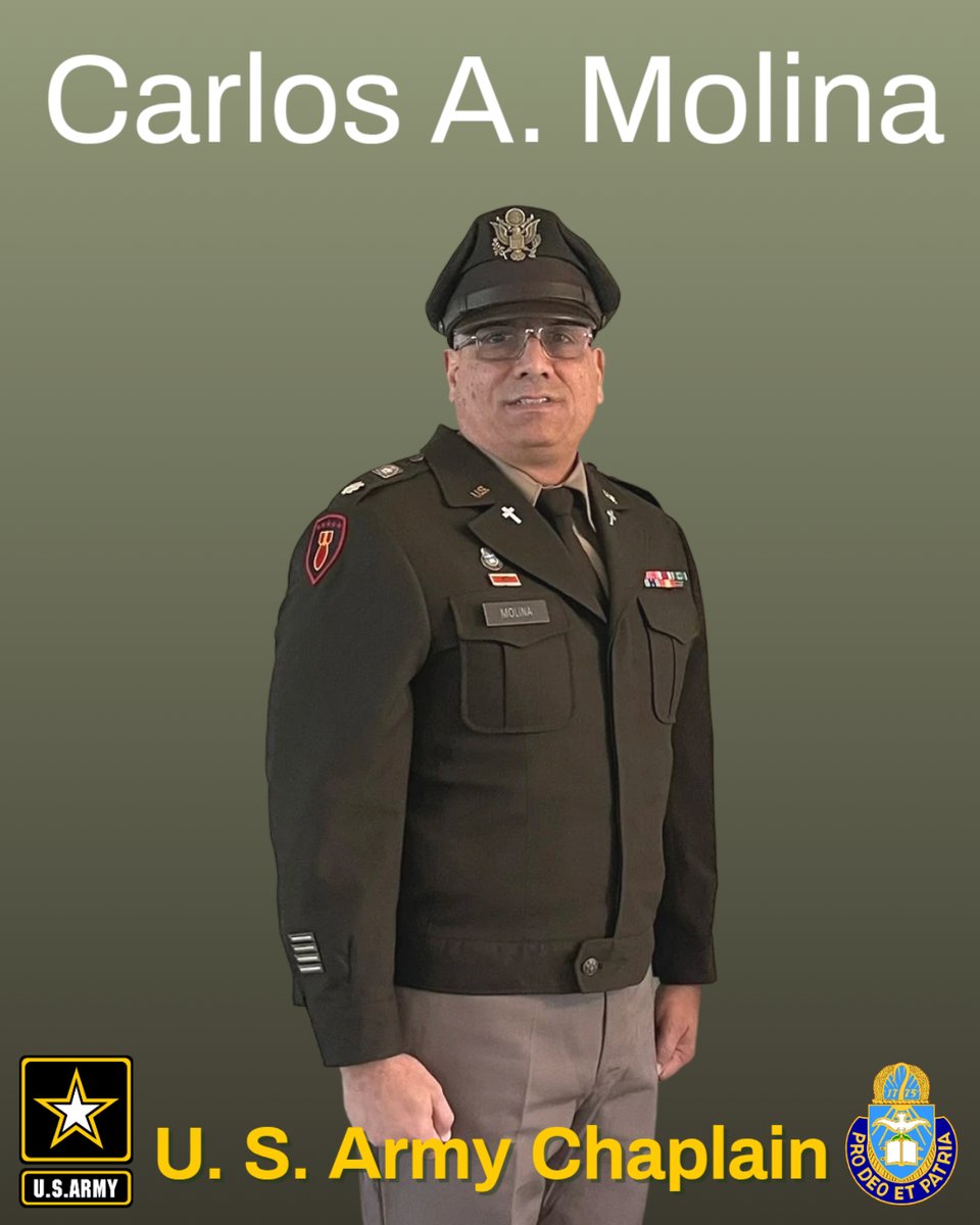 Chaplainmolina's tweet image. Meet Carlos A. Molina, dedicated U.S. Army Chaplain providing support and guidance to our troops. Honoring service through faith and leadership. #ArmyChaplain #ServiceAndFaith #MilitarySupport