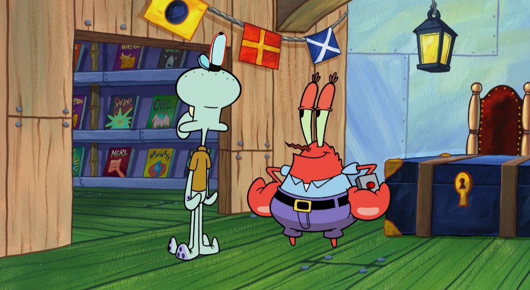 DeSoupBowl's tweet photo. Someone needs to figure out the layout of the Krusty Krab because where tf is half of this shit https://t.co/fMlGmvY14n