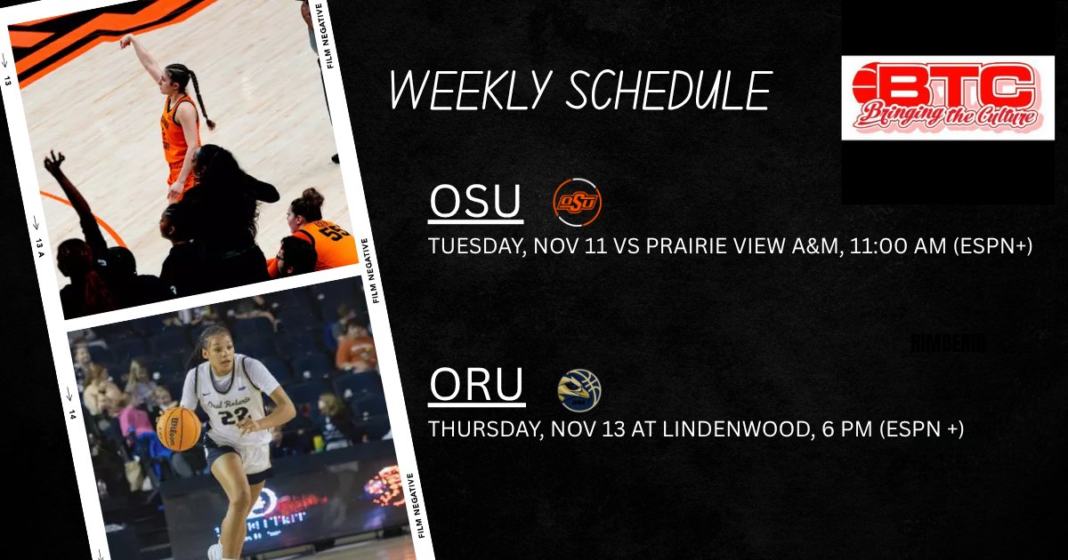 Outside of playing each other today, it's a fairly light week for <a href="/OSUWBB/">OSU Cowgirl Basketball</a> and <a href="/ORUWBB/">ORU W. Basketball</a>. I think the ORU-Lindenwood has the potential to be really close game. Check them out!