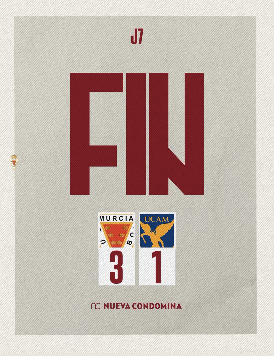 J7 | FIN | 3-1 | 🔚 
¡𝗙𝗜𝗡𝗔𝗔𝗔𝗔𝗔𝗔𝗔𝗔𝗔𝗔𝗔𝗟 𝗗𝗘𝗟 𝗣𝗔𝗥𝗧𝗜𝗗𝗢! ¡𝗩𝗜𝗖𝗧𝗢𝗥𝗜𝗔 𝗠𝗨𝗬 𝗧𝗥𝗔𝗕𝗔𝗝𝗔𝗗𝗔 𝗗𝗘𝗟 𝗥𝗘𝗔𝗟 𝗠𝗨𝗥𝗖𝗜𝗔 𝗙𝗘𝗠𝗘𝗡𝗜𝗡𝗢! 
🔥 ¡VAMOOOOOOOOOOOS! 
💪 ¡LÍDERES Y PLENO DE VICTORIAS!
⚽️⚽️ <a href="/anacarrascosa8/">anacarrascosa</a> 
⚽️ Desi 
#RealMurciaUCAM