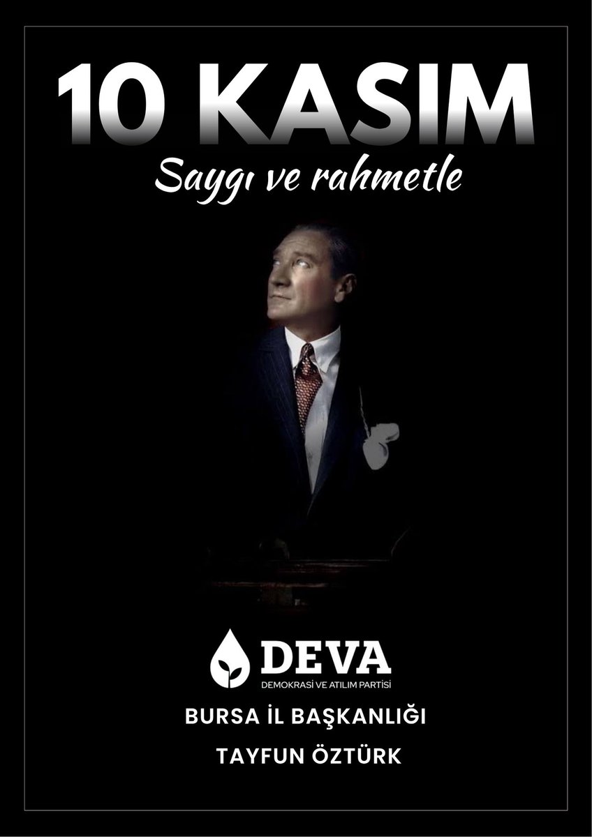 Cumhuriyetimizin kurcusu Biyük Önder Mustafa Kemal ATATÜRKÜ Saygı ve Rahmetle Anıyoruz. #10kasım