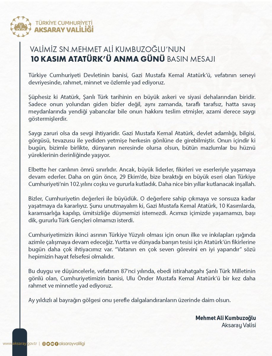 T.C. Aksaray Valiliği (@aksarayvaliligi) on Twitter photo 