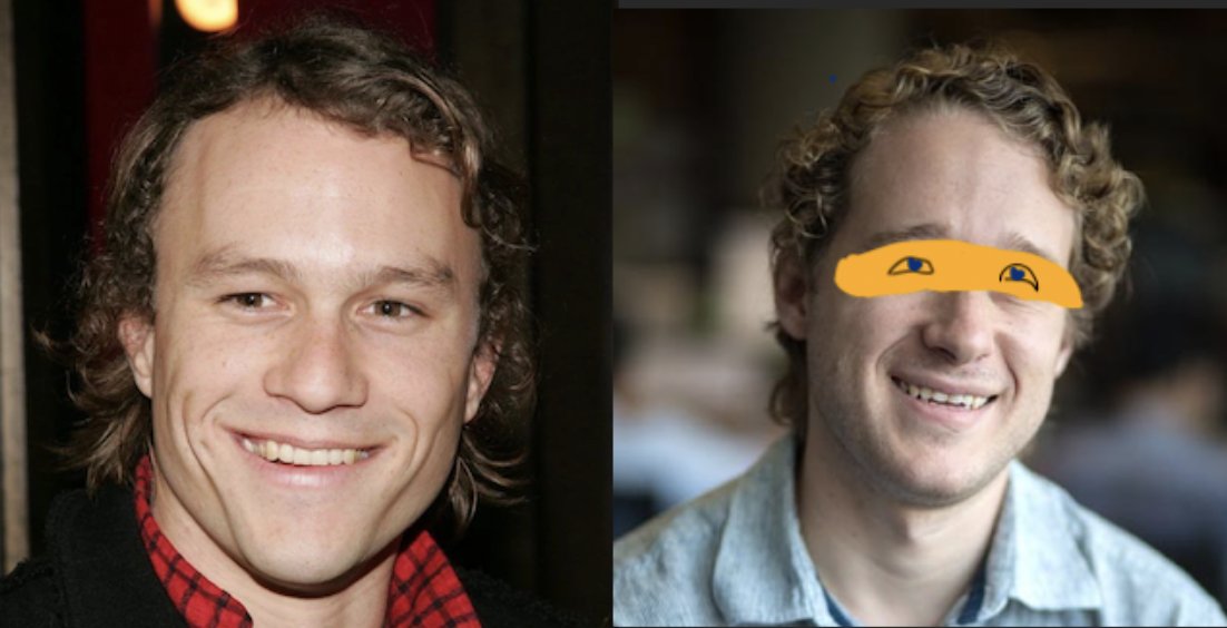 Post you and your celeb lookalike

Heath Ledger, may he rest in peace.