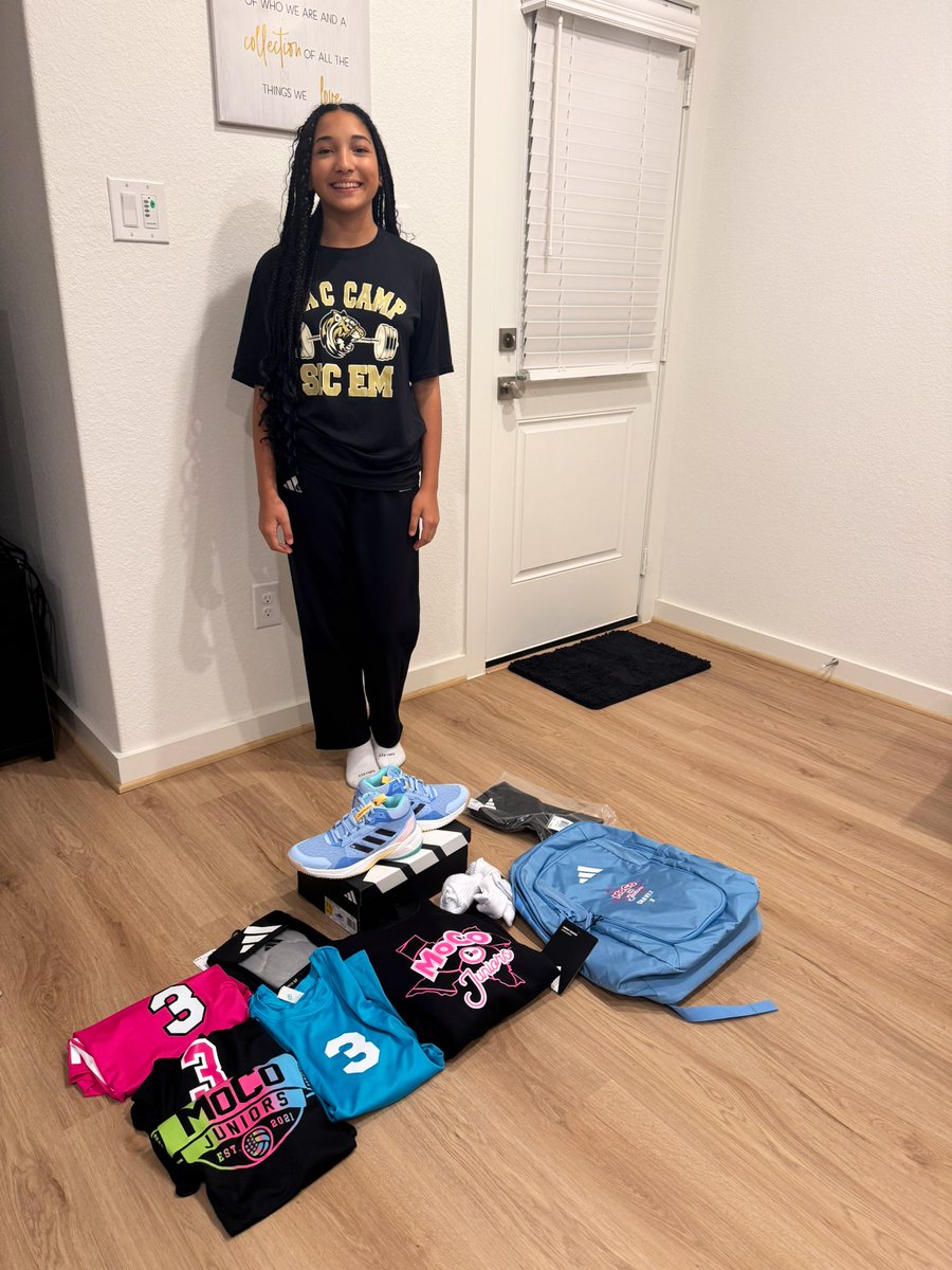 Zoë is excited to begin her 1st year of Club Volleyball with <a href="/MoCoJrsVBC/">MoCo Juniors 🏐</a>! You know it’s official when the 📦 arrives!