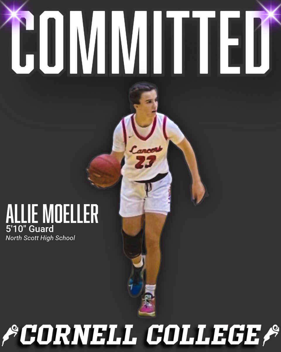 Blessed to announce my commitment to Cornell college to continue my academics and athletics .Thankful for the support from family, friends, coaches, teachers and my counselor- you've made this journey possible! Special thanks to Coach Brase and Coach Rose💜🏀 #GoRams #GlorytoGod